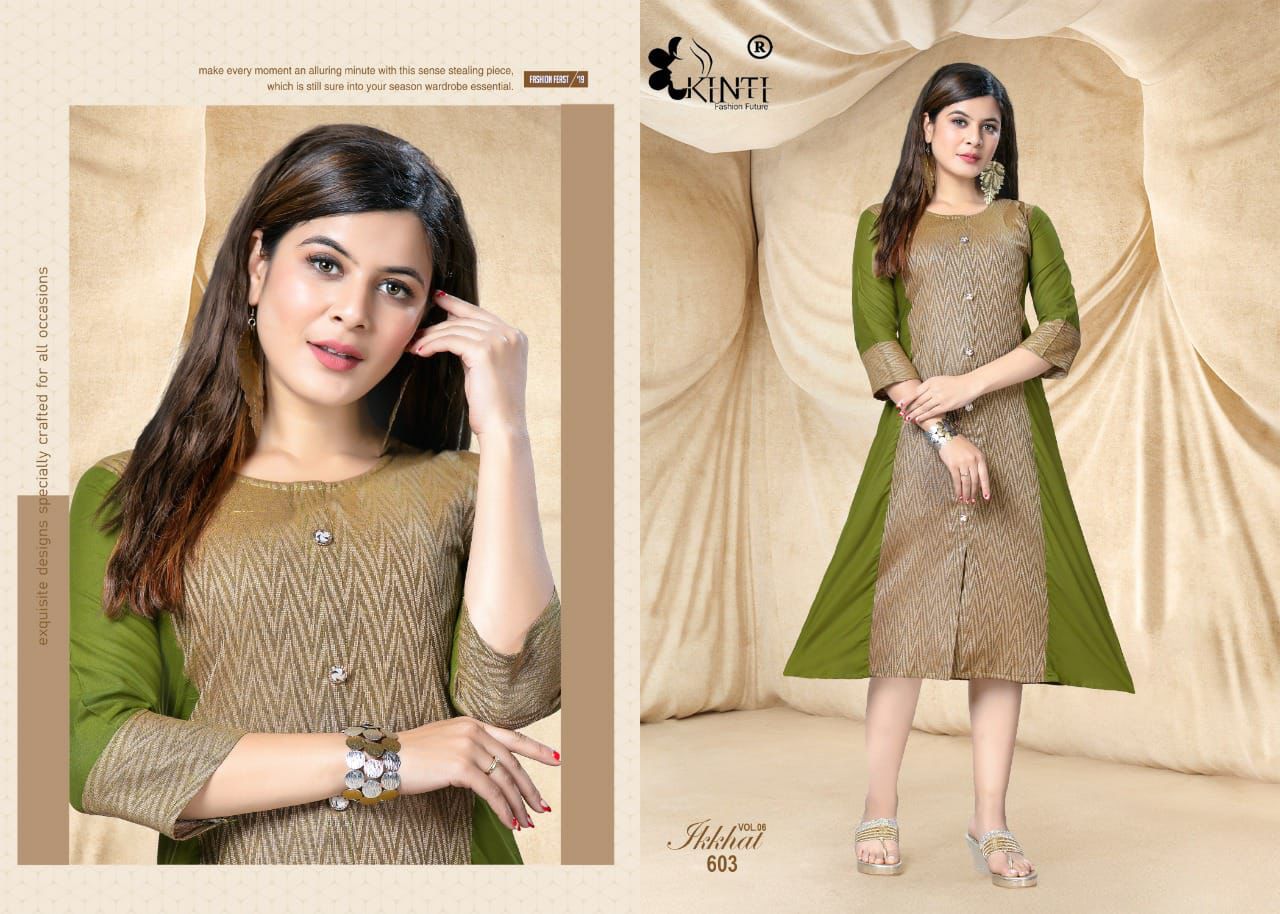 Kinti Ikkat 6 Ethnic Wear Printed Handloom Anarklai Latest Kurti Collection